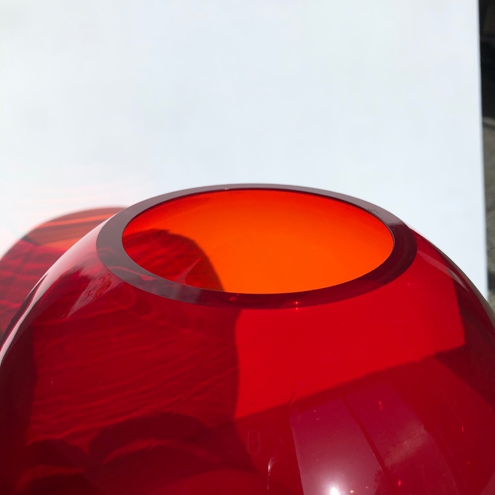 Waterford Crystal - Evolution by Waterford Red Crystal Art Glass vase - Picture 7 of 7